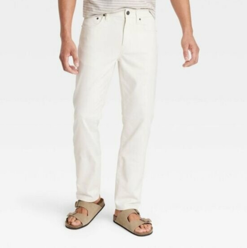 Goodfellow & Co Men's Ivory Slim Fit Jeans, 34/32